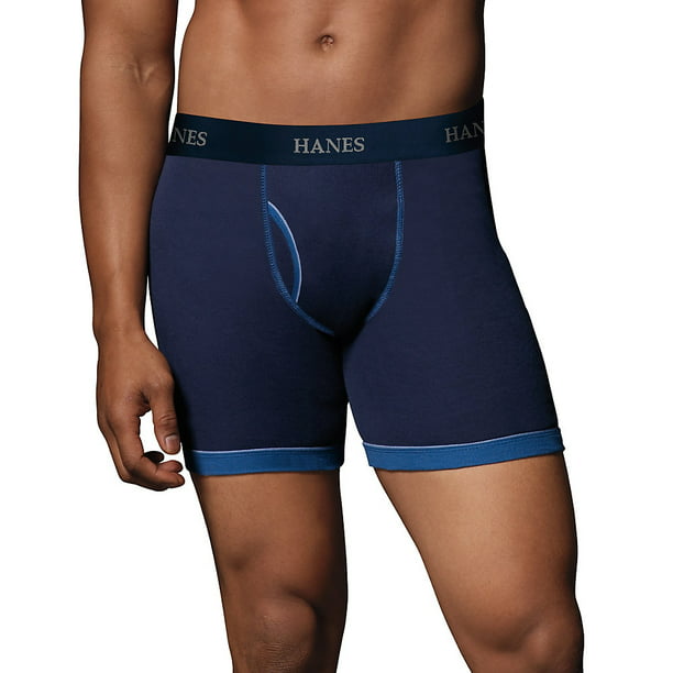 4 Pack Hanes Men's Boxer Briefs ComfortSoft Tagless Underwear Black Gray 3X-5X